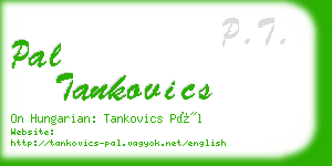 pal tankovics business card